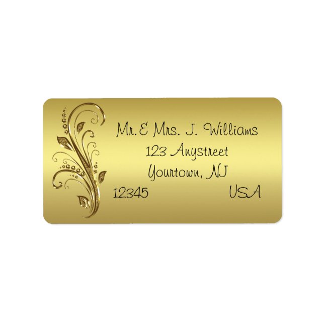 étiquette de adresse du 50e anniversaire de Mariag (Devant)