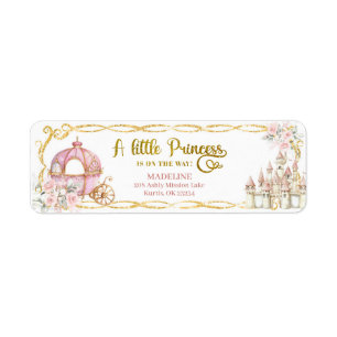 Étiquette de adresse du Baby shower Royal Princess