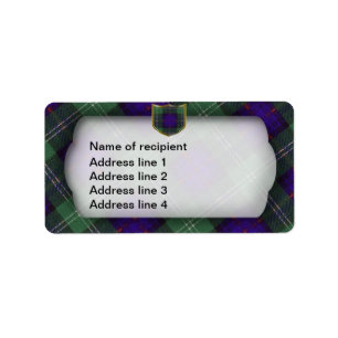 Étiquette de adresse écossais de tartan de