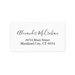 Étiquette de adresse élégant de typographie de