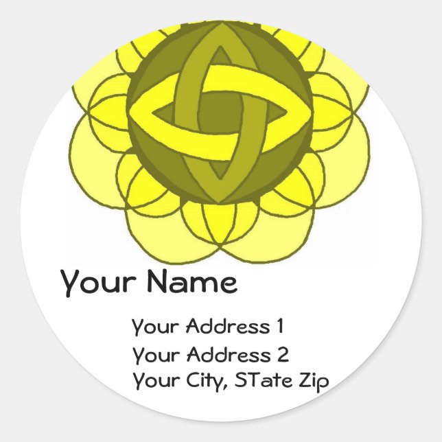 étiquette de adresse "Équilibrer le plexus solaire (Devant)