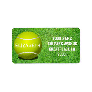 Étiquette de adresse fait sur commande de boule d