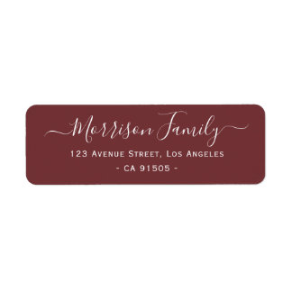 étiquette de adresse familial tendance chic