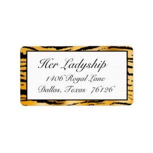 Étiquette de adresse Gone Wild (Tiger Stripe print