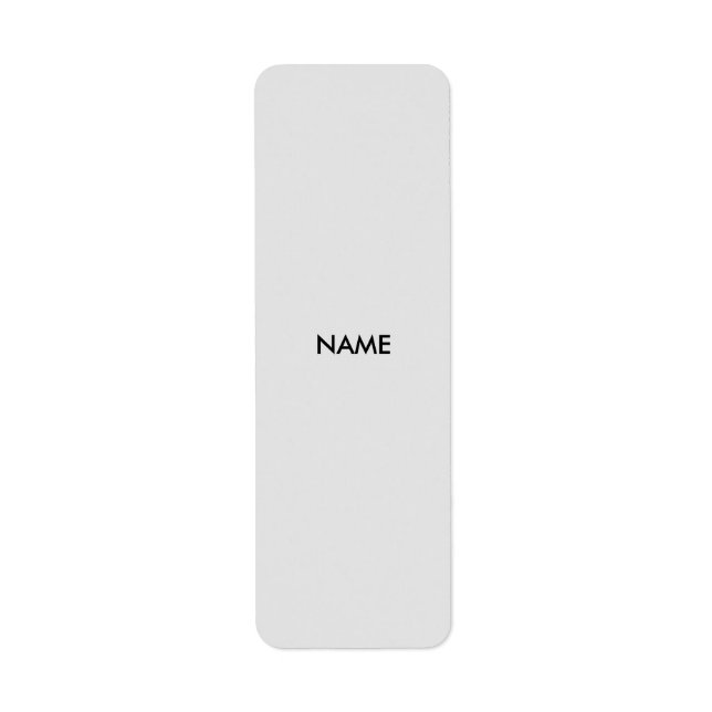 ÉTIQUETTE DE ADRESSE GRAY SIMPLE NAME (Devant)