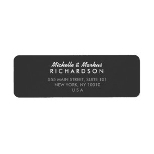 ÉTIQUETTE DE ADRESSE gris foncé MODERNE et CLASSIQ