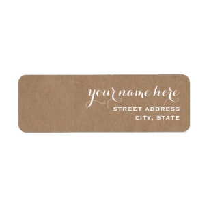 Étiquette de adresse Inspiré Carton