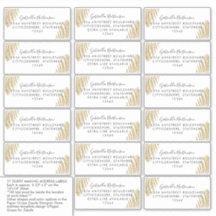 Étiquette de adresse invité Parties scintillant or