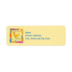 Étiquette de adresse Jaune Chick Power
