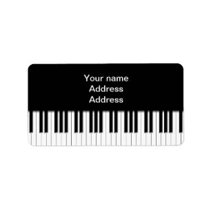 Étiquette de adresse - le piano verrouille le