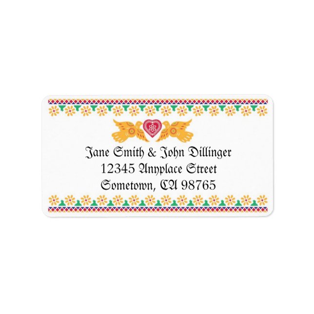 Étiquette de adresse Lovebirds (Devant)