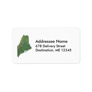 Étiquette de adresse Maine Map