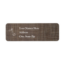 Étiquette de adresse Mariage Arrière - plan Brown 