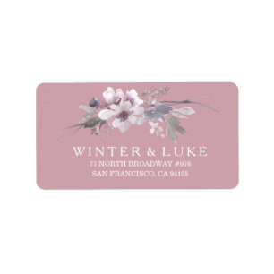 Étiquette de adresse Mariage couleur rose pâle