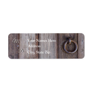 Étiquette de adresse Mariage de poignée de porte d
