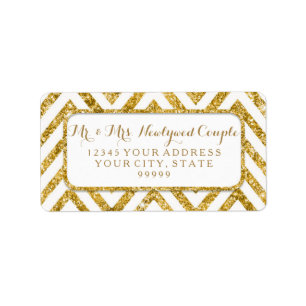 Étiquette de adresse Mariage Parties scintillant o