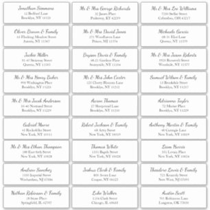 Étiquette de adresse Mariage simple et personnalis