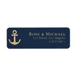 Étiquette de adresse marin moderne