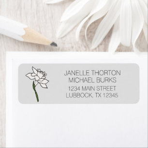 Étiquette de adresse minimaliste Narcisse