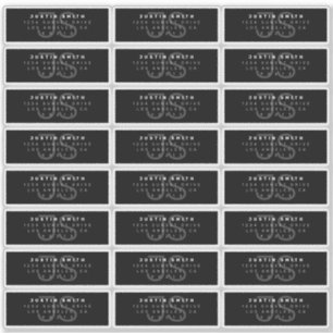 Étiquette de adresse Monogramme moderne transparen