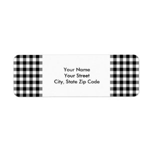 Étiquette de adresse Motif en noir et blanc En vic