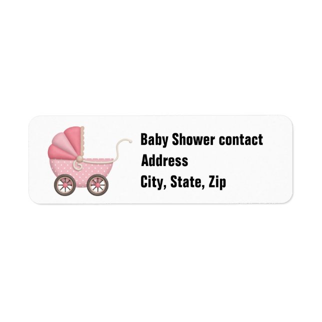 Étiquette de adresse personnalisable pour baby sho (Devant)