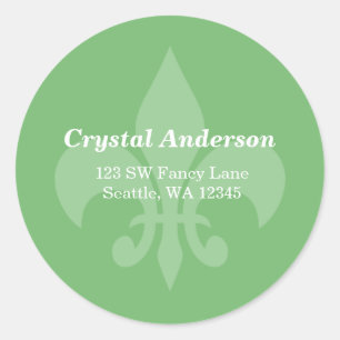 Étiquette de adresse personnalisé Fleur-De-Lis ver