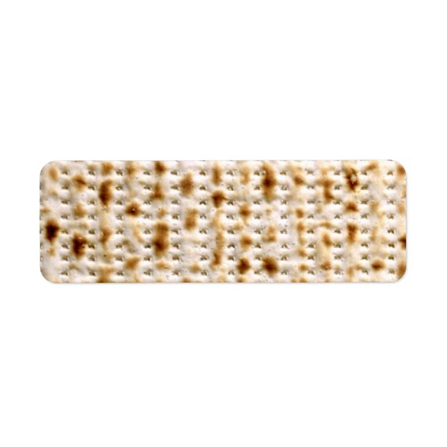 Étiquette de adresse personnalisé juif Matzo (Devant)
