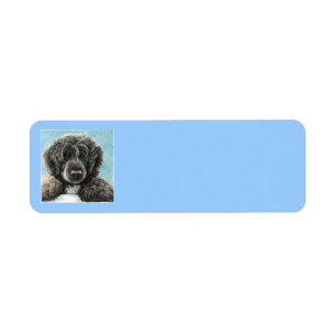 Étiquette de adresse Portugais de chien d'eau