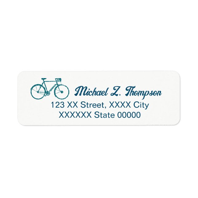 Étiquette de adresse pour un magasin de vélos ou d (Devant)