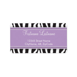 Étiquette de adresse pourpre Girly d'impression d