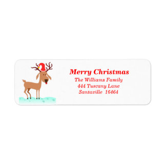 Étiquette de adresse Reindeer