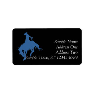 Étiquette de adresse Rodeo Cowboy