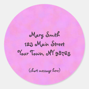 Étiquette de adresse rose
