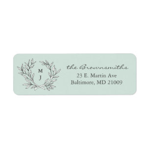 Étiquette de adresse rustique en bon état de