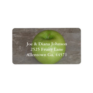 Étiquette de adresse vert d'Apple Avery
