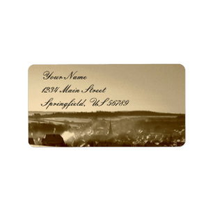étiquette de adresse vintage