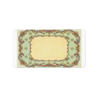 Étiquette de adresse vintage Victorian Filigree
