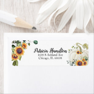 Étiquette de Baby Shower Greenery White Pumpkin au