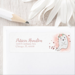 Étiquette de Baby Shower Halloween pour un Bébé Fa