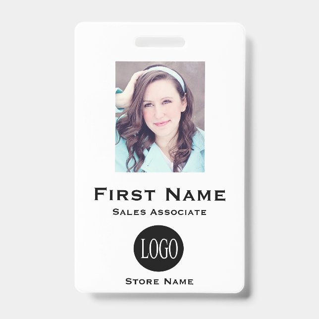 Étiquette de badge d'identification de l'employé d (Avant)