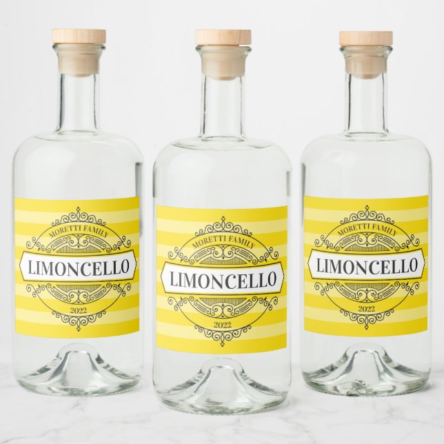 Étiquette de badge Vintage Limoncello (Bouteilles)