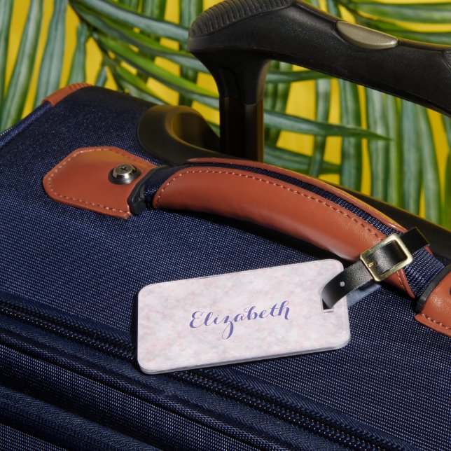 Étiquette de bagage à effet bokeh rose clair moder (Insitu Rectoal 3)