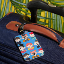 Étiquette de bagage à motif de lunettes de nerds e