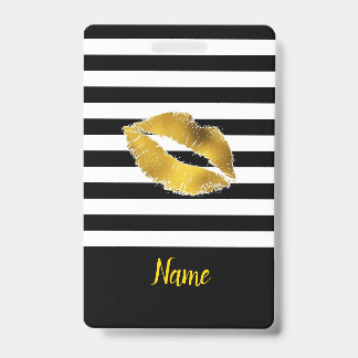 Étiquette de bagage / Badge Gold Kiss