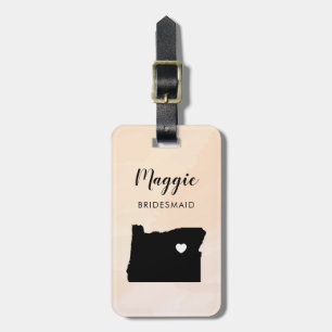Étiquette de bagage carte de l'Oregon, Bienvenue à