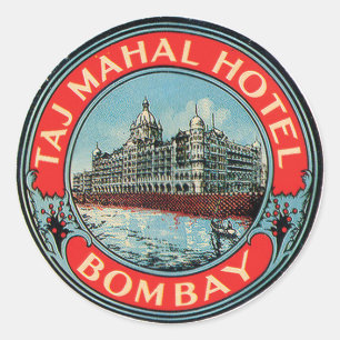 Étiquette de bagage de Bombay d'hôtel du Taj Mah