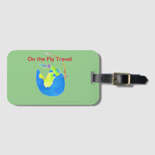 Étiquette de bagage de voyage à la volée