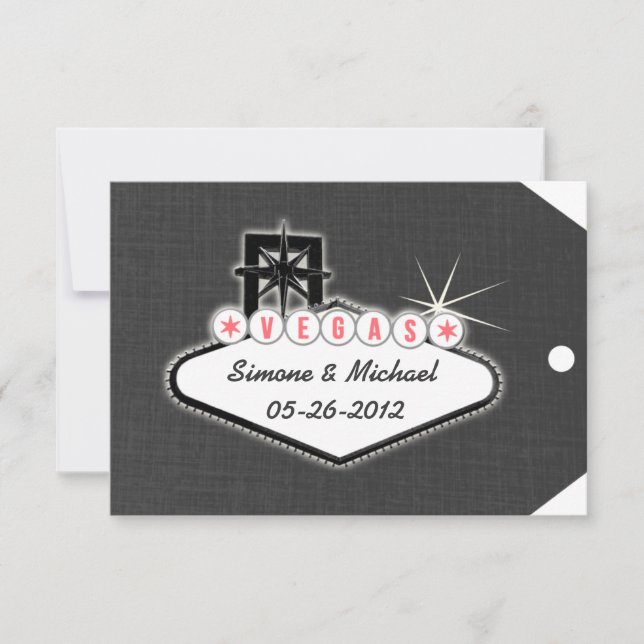 Étiquette de bagages pour "Las Vegas Save the Date (Devant)
