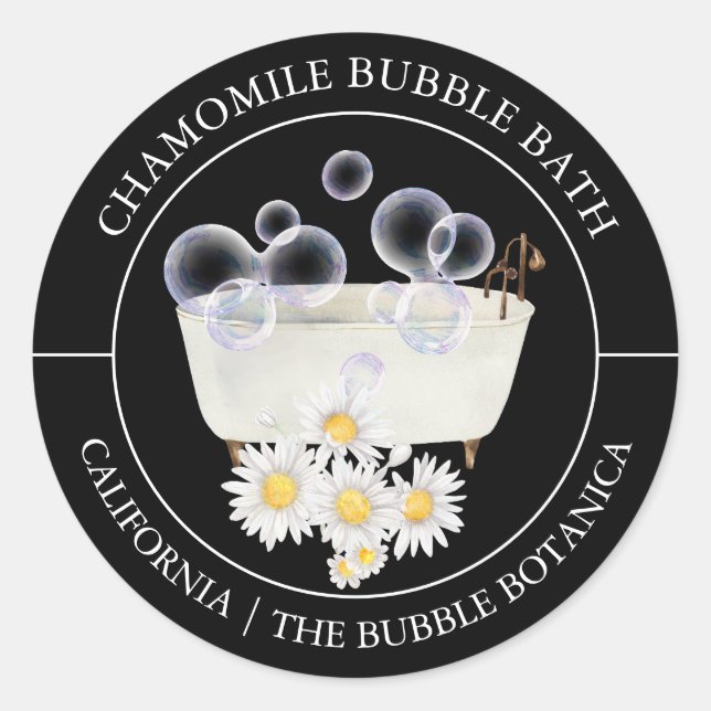 Étiquette de bain bulle Chamomile (Devant)